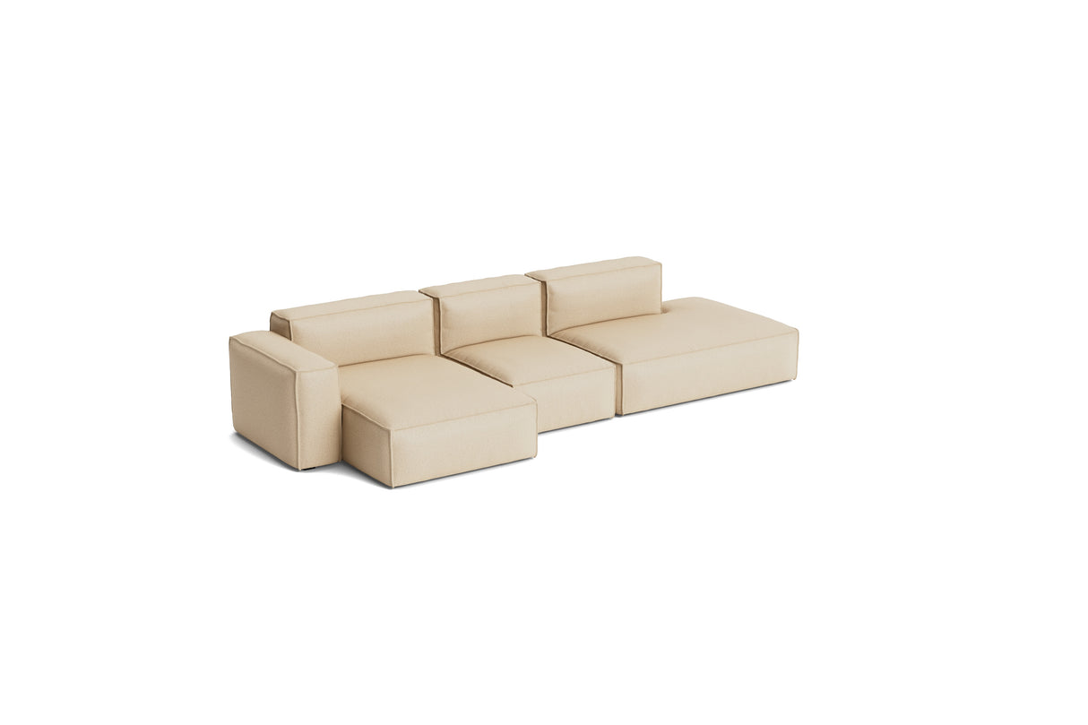 HAY Mags Soft Low armrest 3 pers. sofa med aftageligt betræk, kombination 4 venstre - Hallingdal - 220 - Jacobsen Plus
