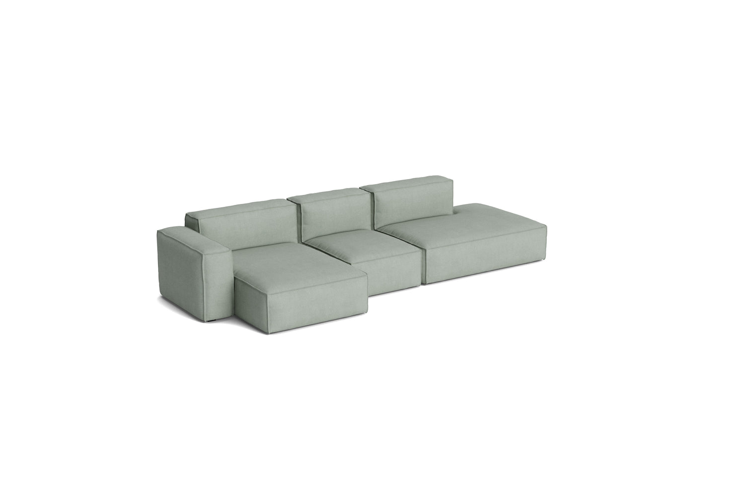 HAY Mags Soft Low armrest 3 pers. sofa med aftageligt betræk, kombination 4 venstre