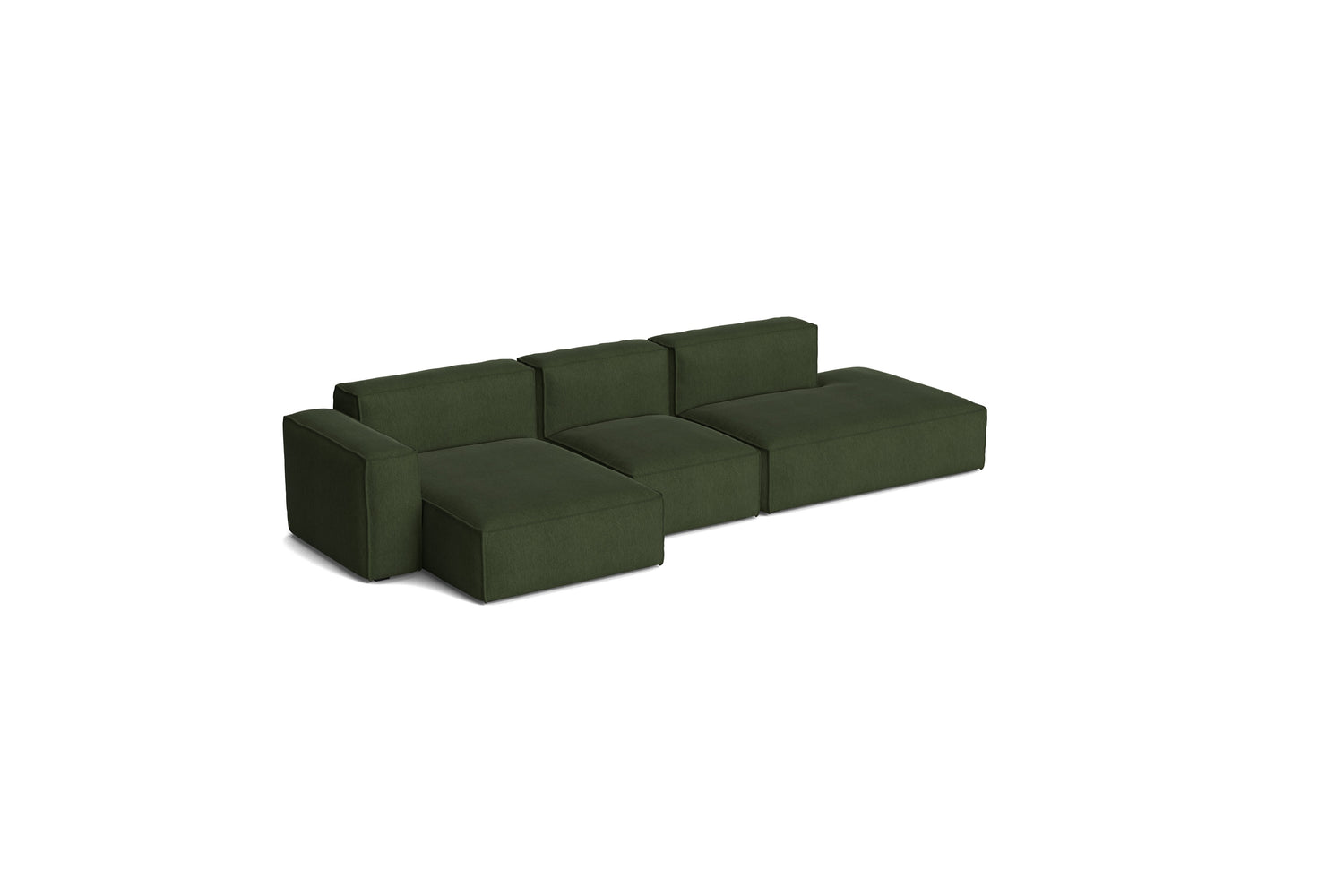 HAY Mags Soft Low armrest 3 pers. sofa med aftageligt betræk, kombination 4 venstre