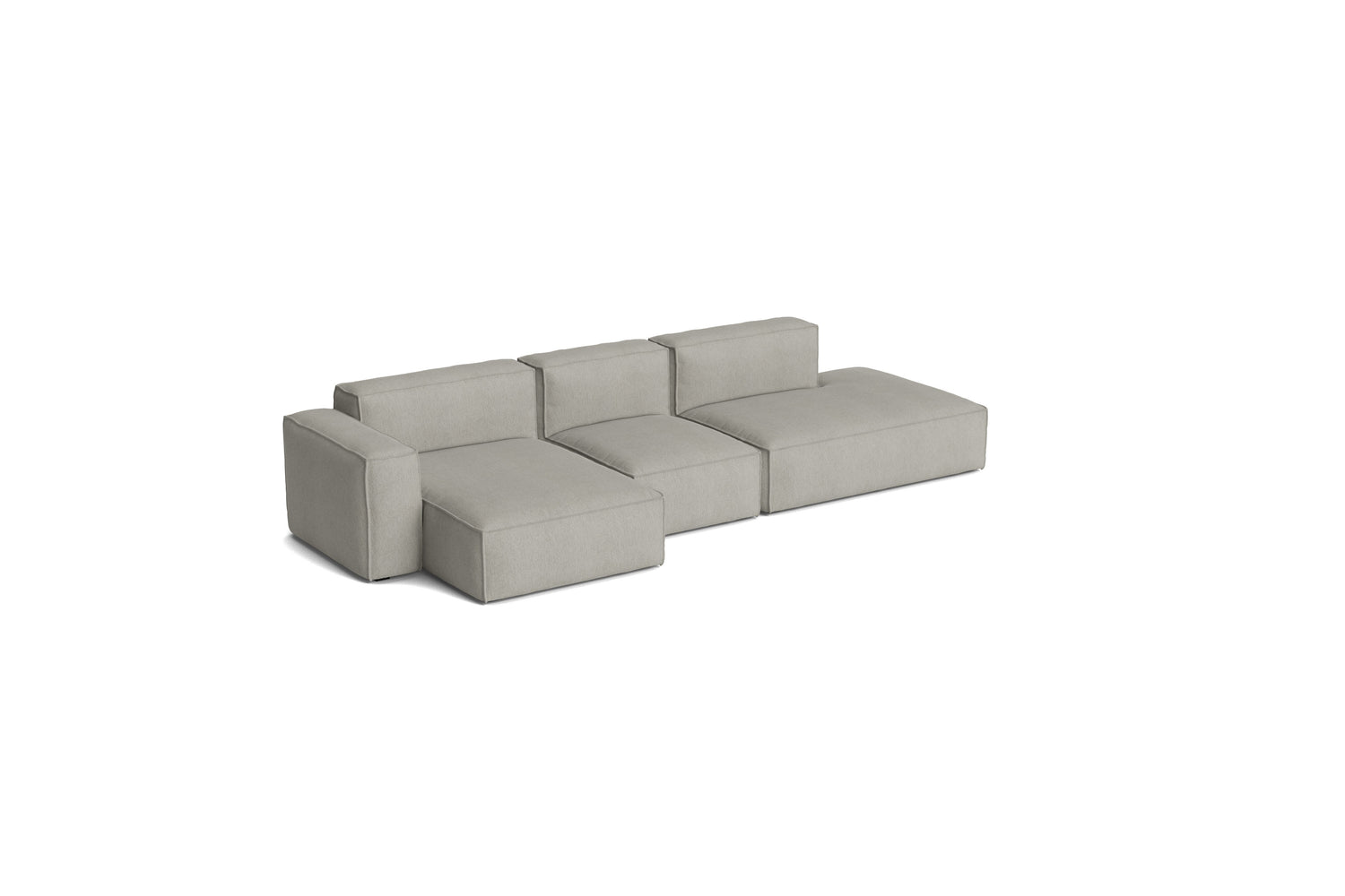 HAY Mags Soft Low armrest 3 pers. sofa med aftageligt betræk, kombination 4 venstre