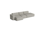 HAY Mags Soft Low armrest 3 pers. sofa med aftageligt betræk, kombination 4 venstre - Turf - Light Grey - Jacobsen Plus