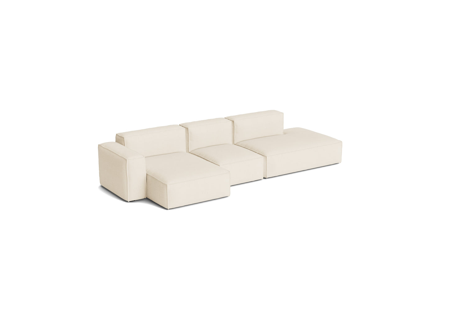 HAY Mags Soft Low armrest 3 pers. sofa med aftageligt betræk, kombination 4 venstre