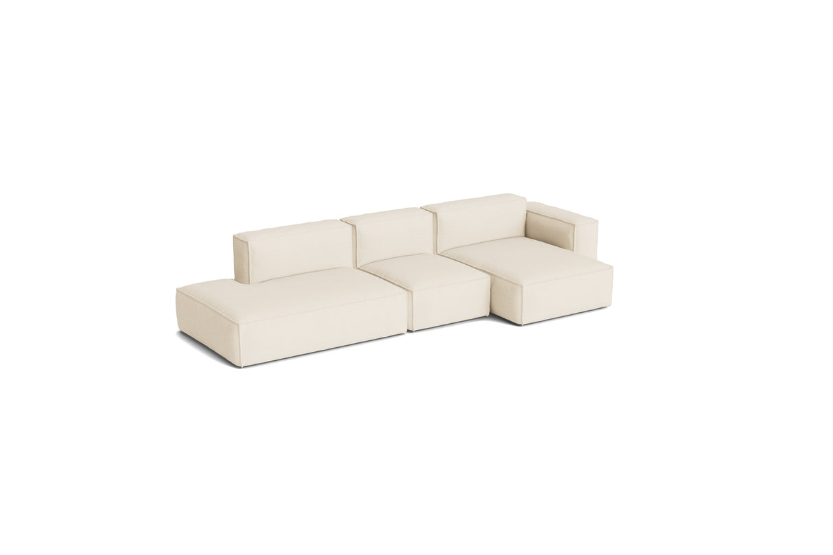 HAY Mags Soft Low armrest 3 pers. sofa med aftageligt betræk, kombination 4 højre - Turf - Cream - Jacobsen Plus