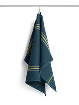 HAY Canteen viskestykke - Green and yellow block stripe - Jacobsen Plus