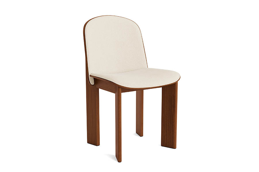 Chisel 65 stol m. forsidepolstring fra Hay - Lakeret valnød - Polstring: Turf Cream - Jacobsen Plus