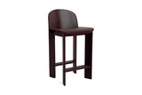 Chisel 35 lav barstol fra Hay - Dark bordeaux lakeret bøg - Jacobsen Plus
