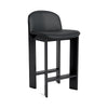 Sortlakeret eg - Polstring: Grano Black