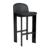 Sortlakeret eg - Polstring: Grano Black
