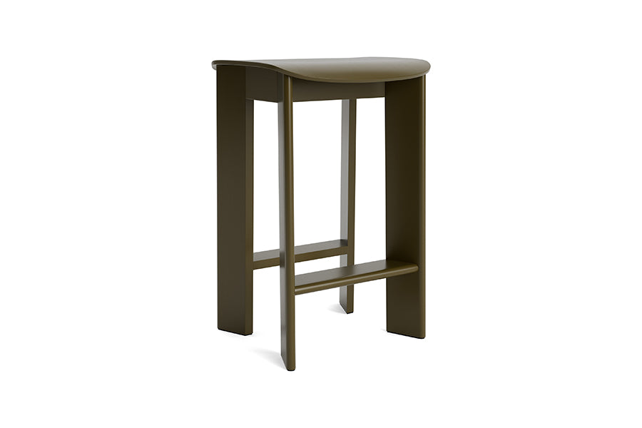 Chisel 30 lav barstol fra Hay - Green Umber lakeret bøg - Jacobsen Plus