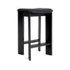 Sortlakeret eg - Polstring: Grano Black