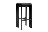 Chisel 30 høj barstol, m. polstring fra Hay - Sortlakeret eg - Polstring: Grano Black - Jacobsen Plus