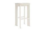 Chisel 30 høj barstol, m. polstring fra Hay - Cream White lakeret bøg - Polstring: Mode 011 - Jacobsen Plus