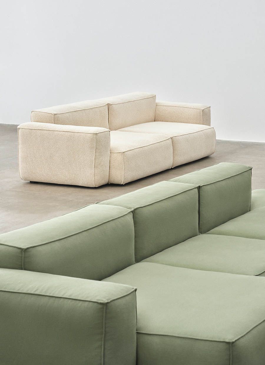 HAY Mags Soft Low armrest 3 pers. sofa med aftageligt betræk, kombination 4 venstre - 4 - Jacobsen Plus