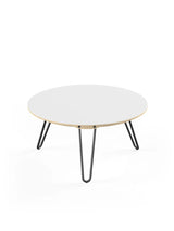 AK1811 Sidebord fra Naver Collection - Ask hvidolie / H: 42 cm / Sort pulverlakeret - Jacobsen Plus