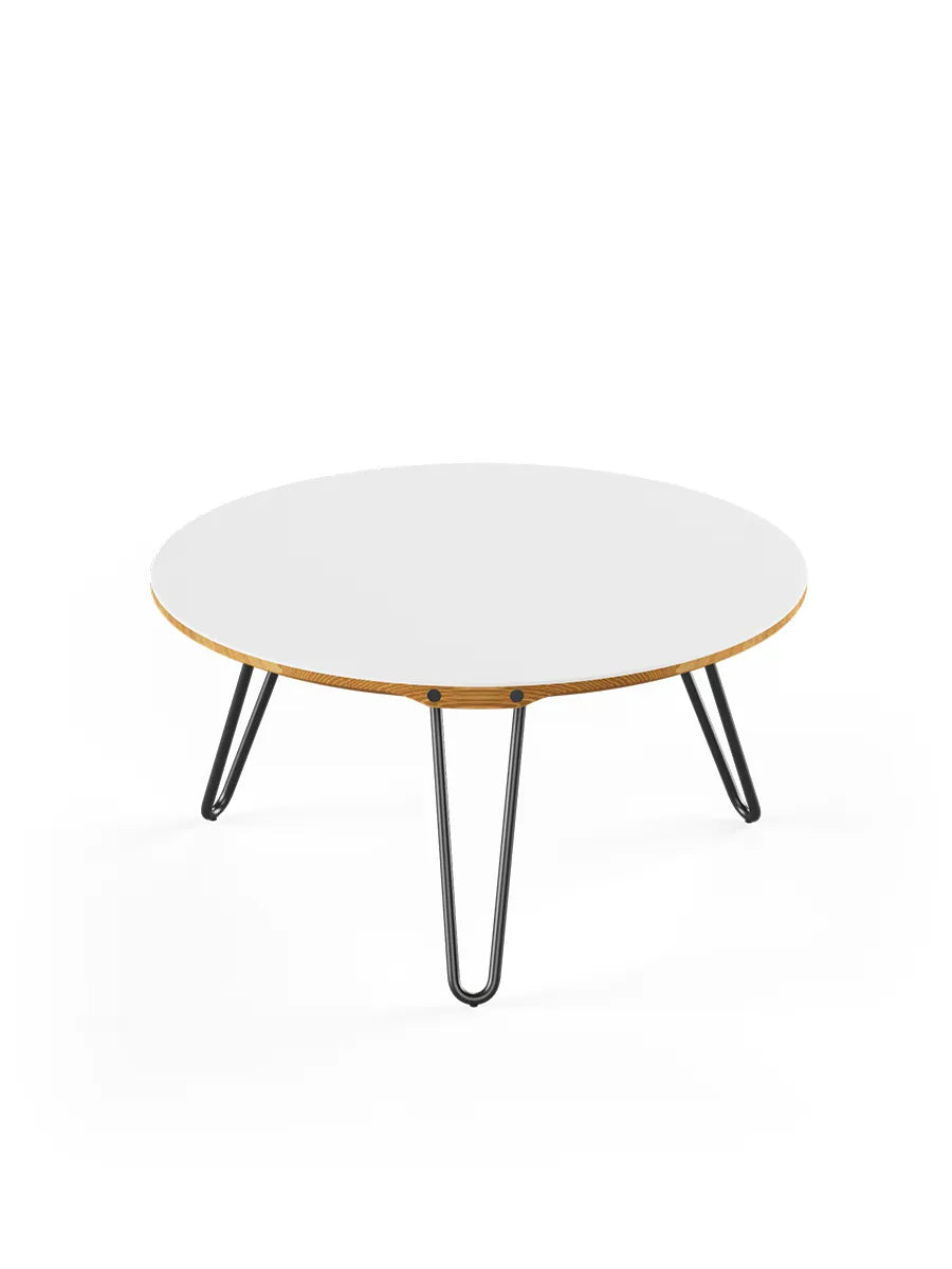 AK1811 Sidebord fra Naver Collection - Eg olie / H: 42 cm / Sort pulverlakeret - Jacobsen Plus