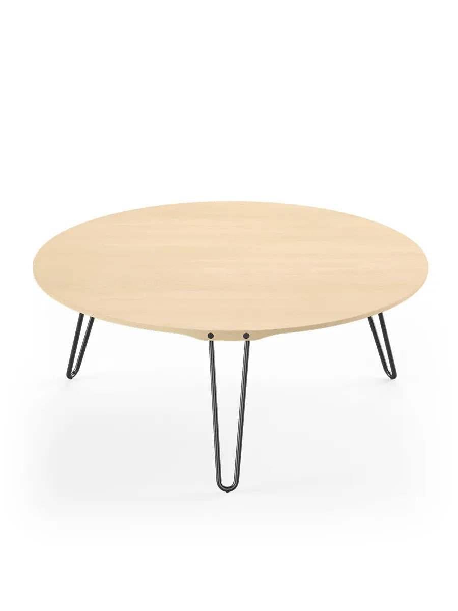 AK1850 Sofabord fra Naver Collection - Ask hvidolie / H: 30 cm / Sort pulverlakeret - Jacobsen Plus