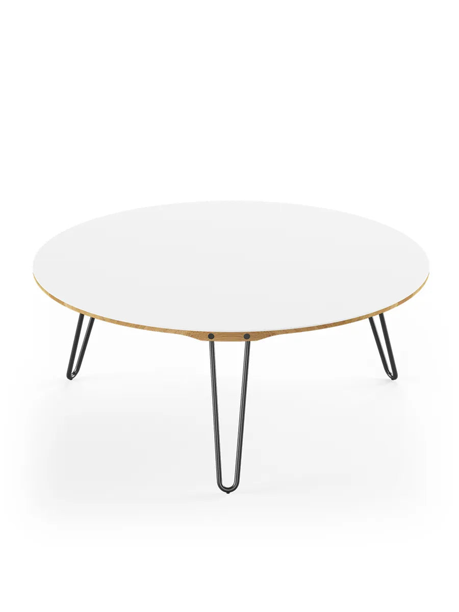 AK1851 Sofabord fra Naver Collection - Ask olie / H: 30 cm / Sort pulverlakeret - Jacobsen Plus