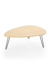 AK1860 Sofabord fra Naver Collection - Ask hvidolie / H: 36 cm / Sort pulverlakeret - Jacobsen Plus