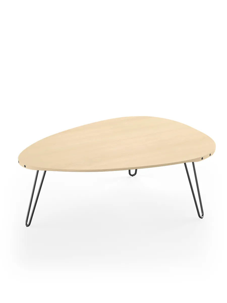 AK1860 Sofabord fra Naver Collection - Ask hvidolie / H: 42 cm / Sort pulverlakeret - Jacobsen Plus