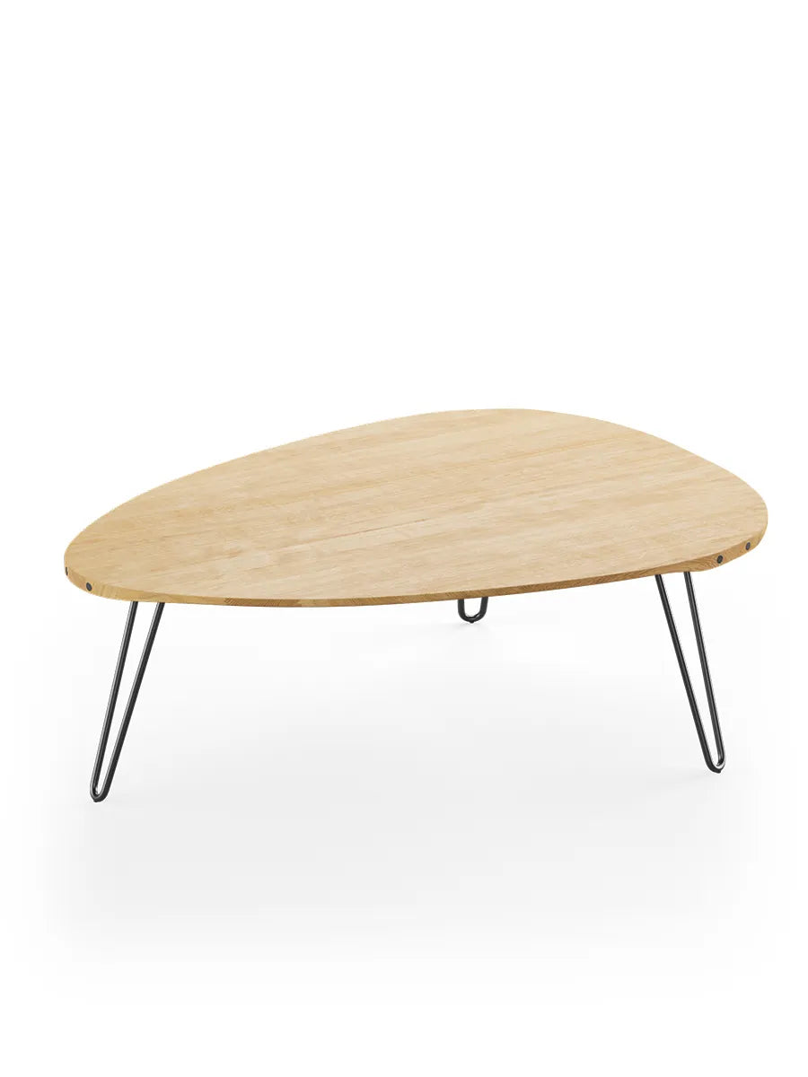 AK1860 Sofabord fra Naver Collection - Ask olie / H: 42 cm / Sort pulverlakeret - Jacobsen Plus