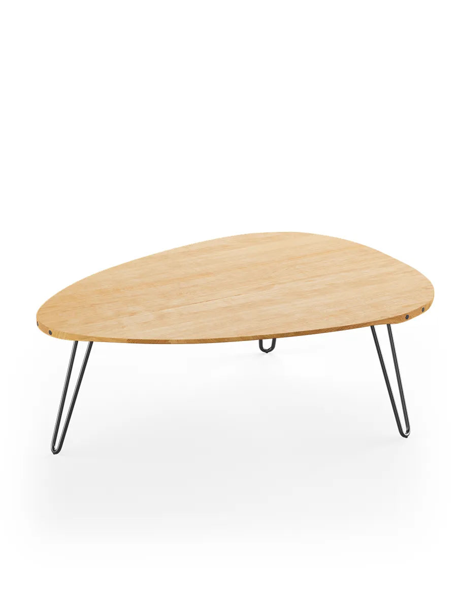 AK1860 Sofabord fra Naver Collection - Eg olie / H: 30 cm / Sort pulverlakeret - Jacobsen Plus
