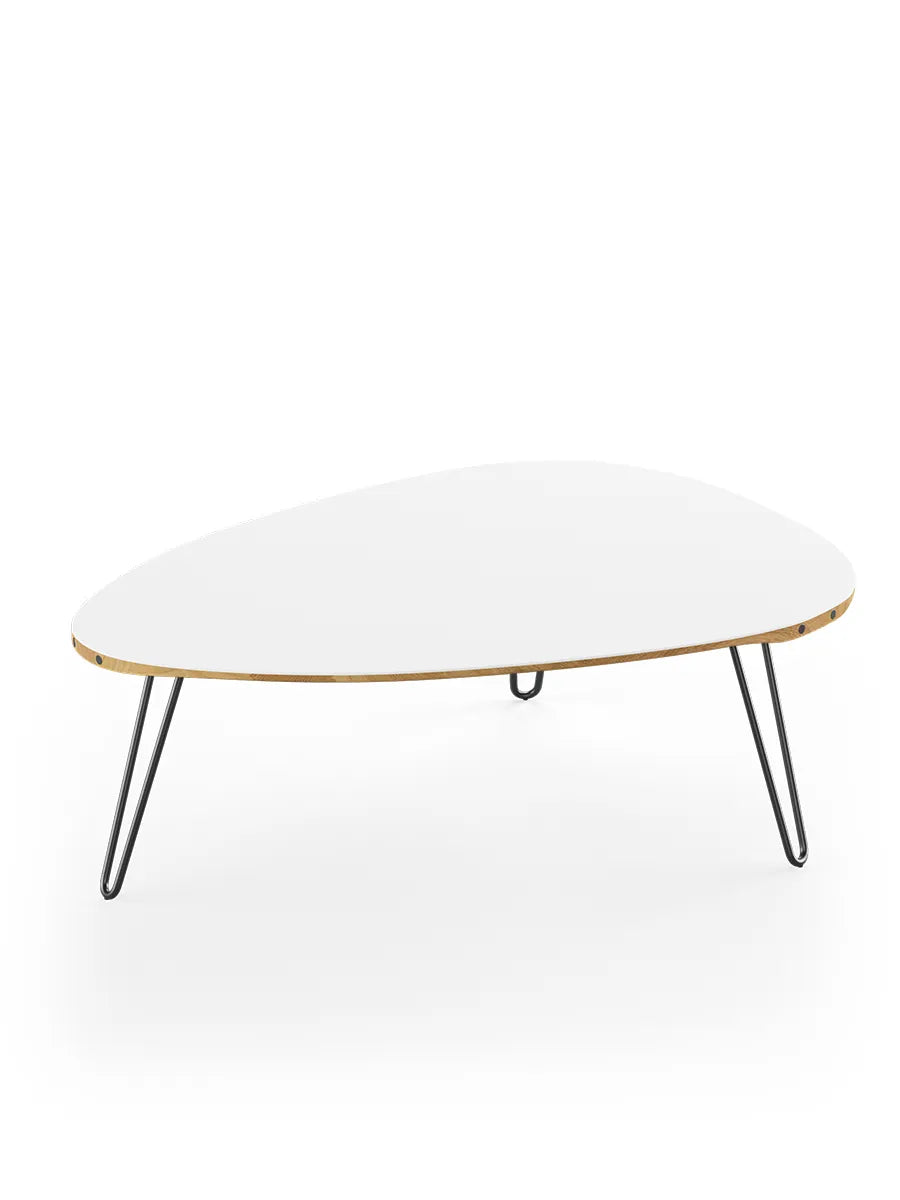 AK1861 Sofabord fra Naver Collection - Ask olie / H: 30 cm / Sort pulverlakeret - Jacobsen Plus