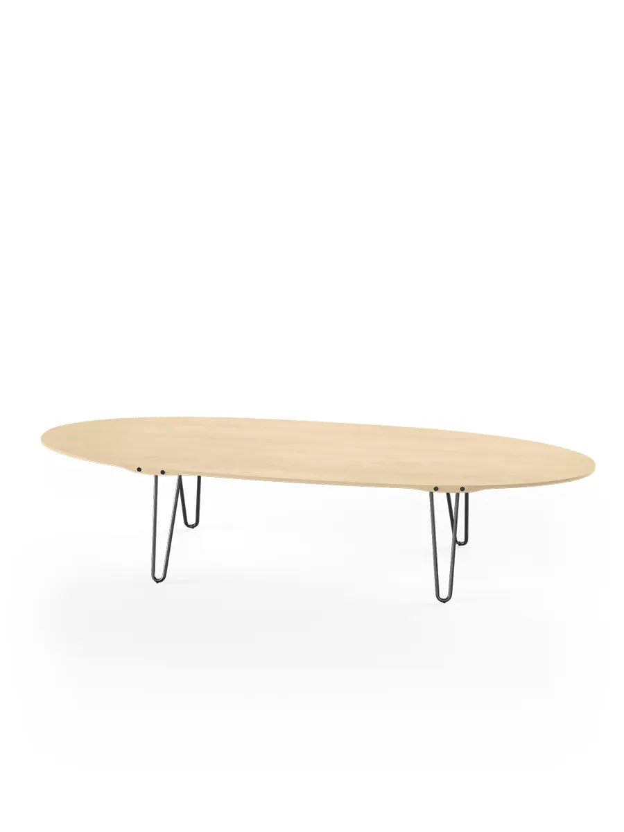 AK1880 Sofabord fra Naver Collection - Ask hvidolie / H: 42 cm / Sort pulverlakeret - Jacobsen Plus