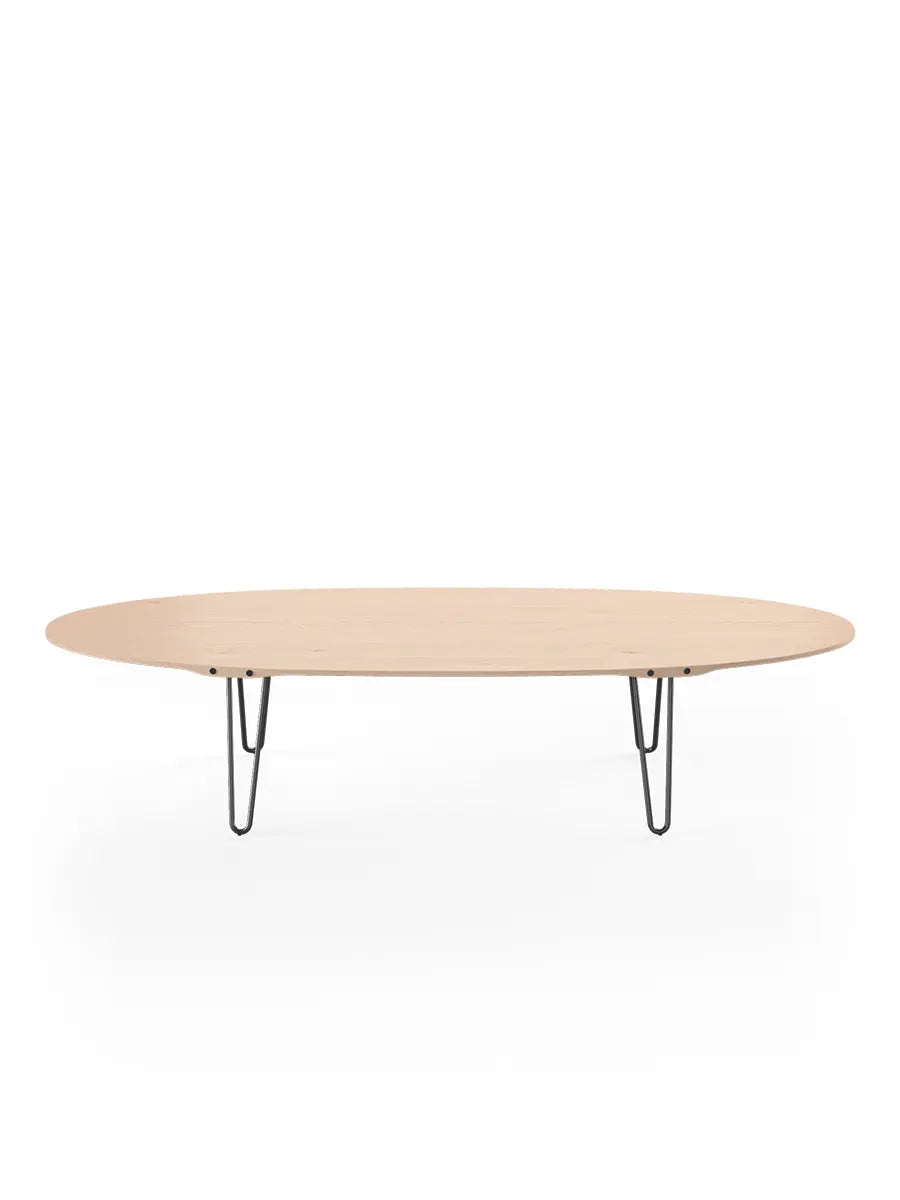 AK1880 Sofabord fra Naver Collection - Eg hvidolie / H: 30 cm / Sort pulverlakeret - Jacobsen Plus