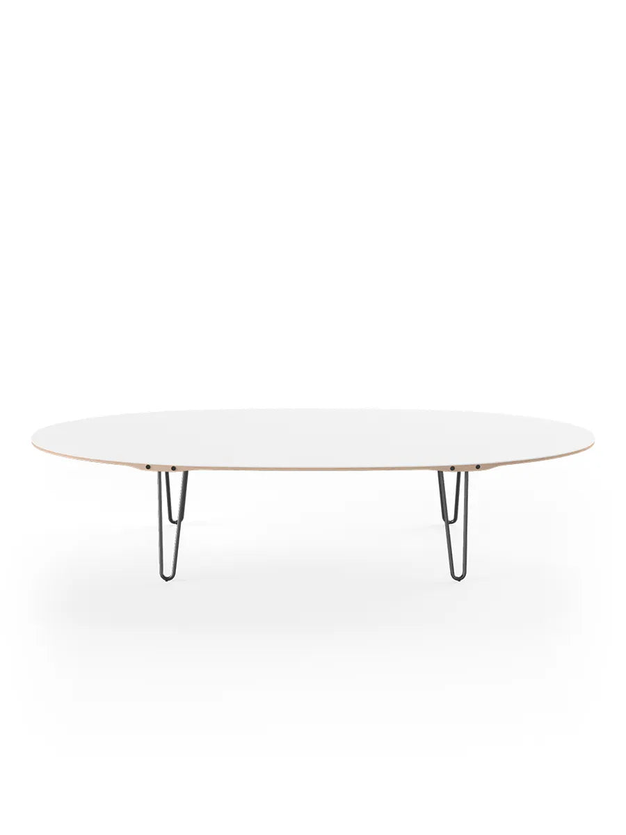 AK1881 Sofabord fra Naver Collection - Eg hvidolie / H: 30 cm / Sort pulverlakeret - Jacobsen Plus