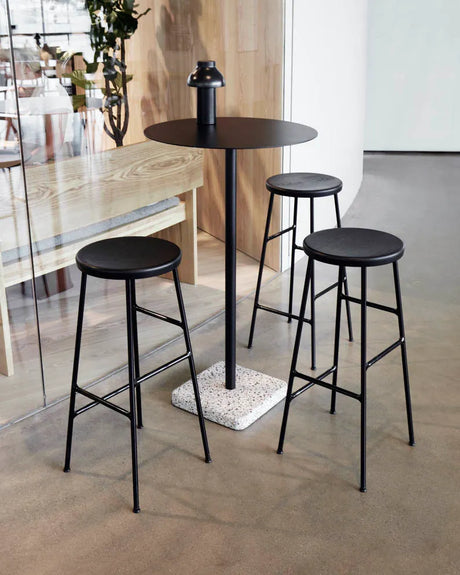 Cornet Barstol fra Hay - Low / Oiled oak / Chromed steel - Jacobsen Plus