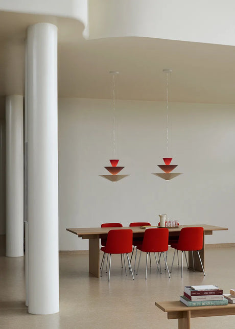 Gio LN14 Chandelier fra &Tradition - Signal Green, Deep Blue & Ecru White - Jacobsen Plus