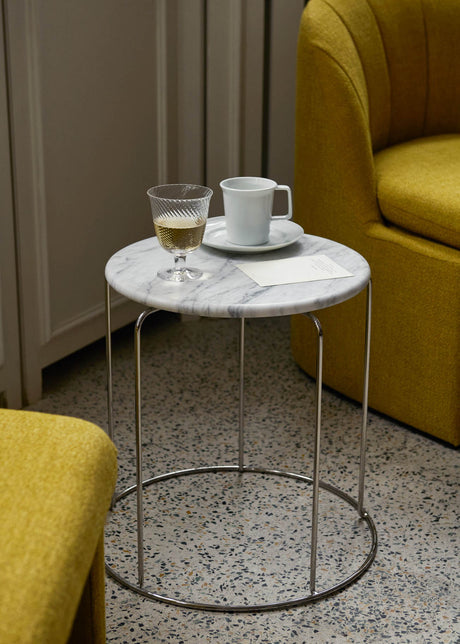 Wire Stool Marble Top VP11 af Verner Panton - Bianco Carrara - Jacobsen Plus