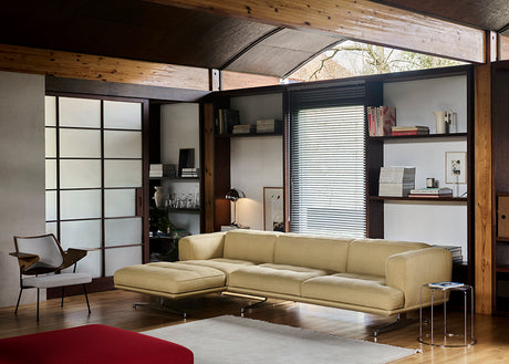 &Tradition - Inland AV42 sofa med chaiselong - Venstrevendt - Acca 0231 - sort stel - Jacobsen Plus