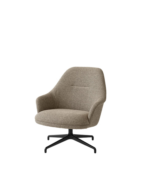 &Tradition Rely HW139 Lounge Chair - Clay 0009/Sort stel - Jacobsen Plus