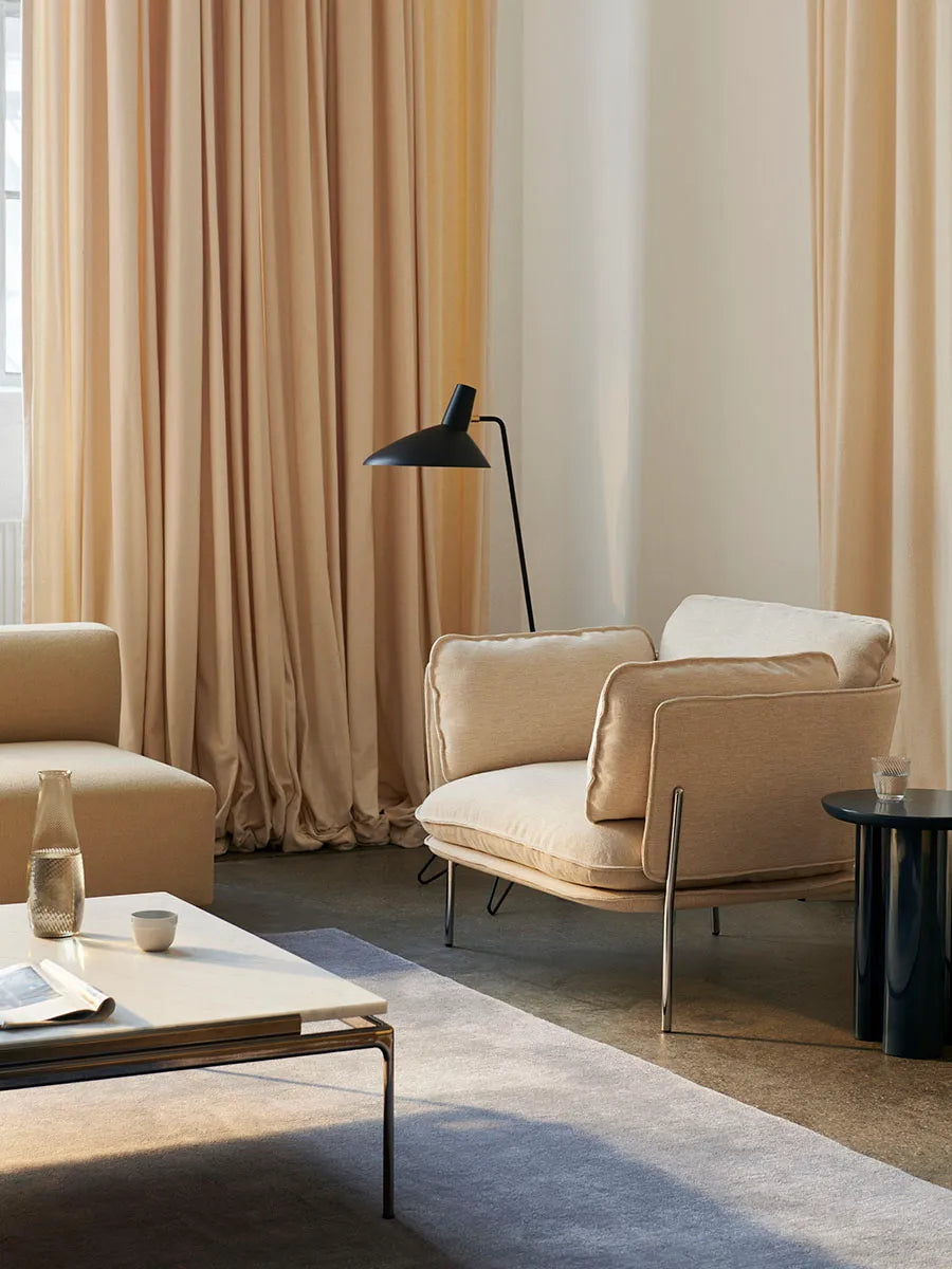 Sett LN13 Sofabord, bianco carrara marble/chrome fra &Tradition