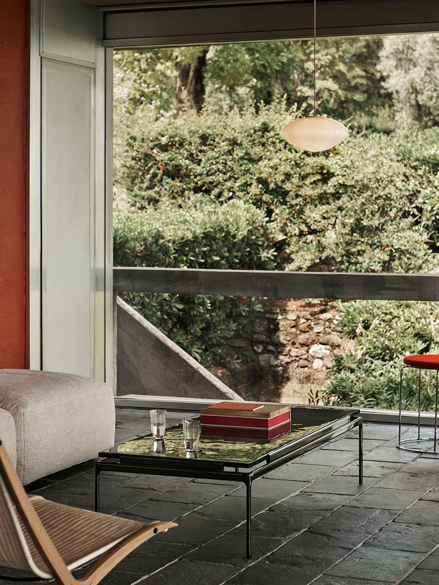 Sett LN12 Sofabord, smoked glass/chrome fra &Tradition