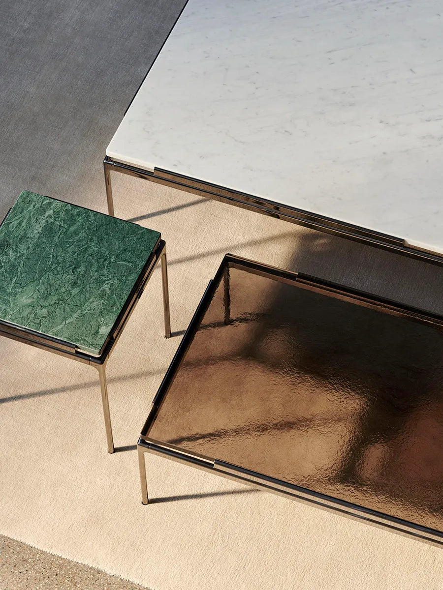 Sett LN12 Sofabord, smoked glass/chrome fra &Tradition