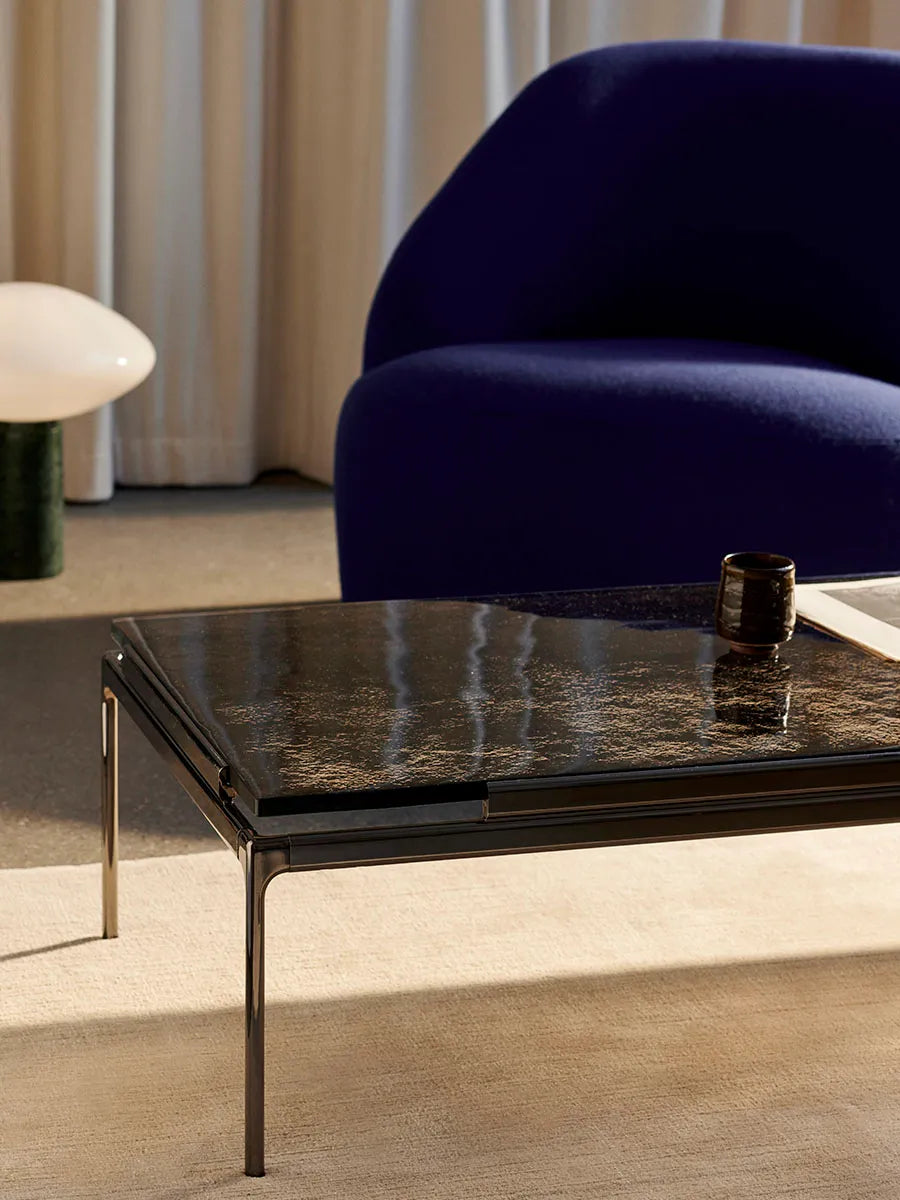 Sett LN12 Sofabord, smoked glass/chrome fra &Tradition