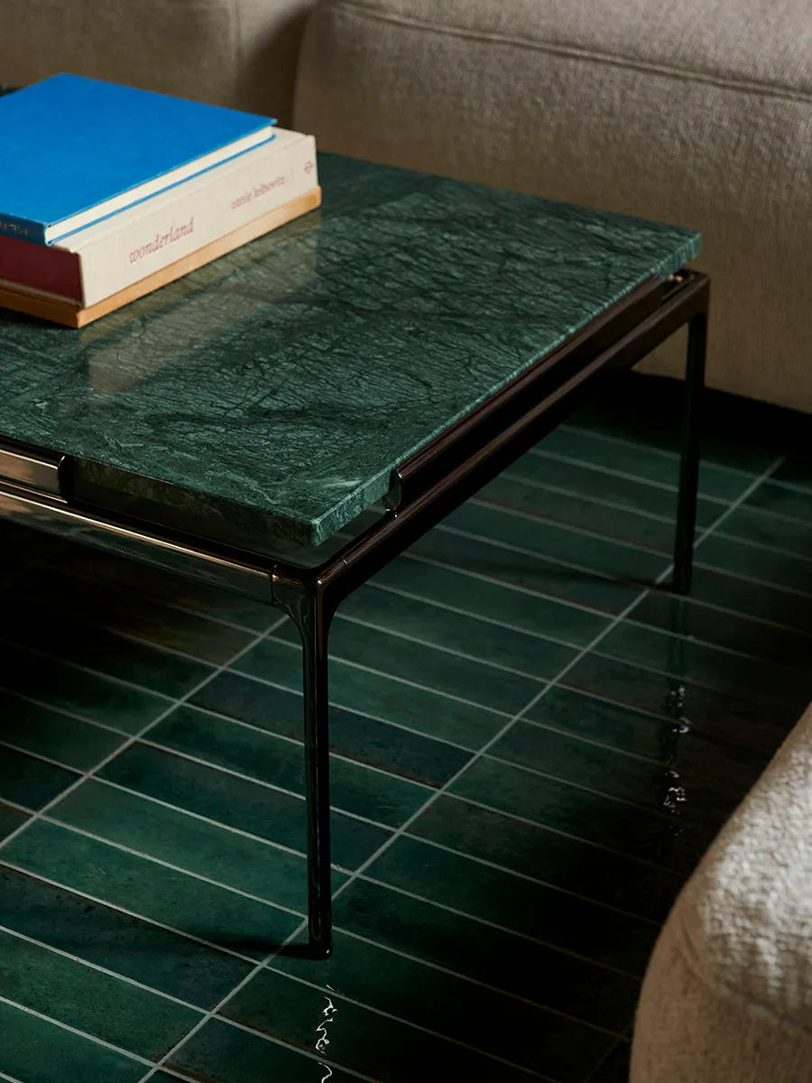 Sett LN13 Sofabord, verde guatemala marble/chrome fra &Tradition