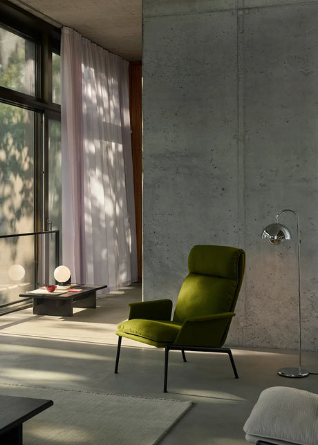 Muno LN17 Lounge Chair fra &Tradition - Hallingdal 0126 / Dark Chrome - Jacobsen Plus