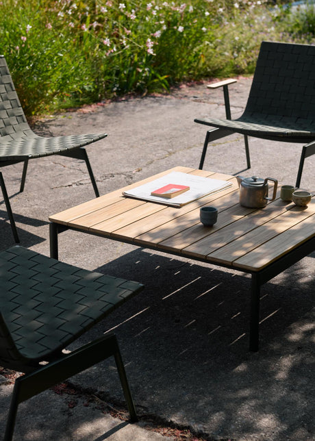 Ville loungesæt i Teak & Bronze Green med 1 loungebord, 1 skammel og 2 stole fra &Tradition - 2 - Jacobsen Plus