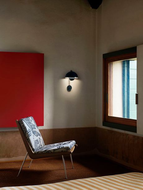 Flowerpot VP8 Væglampe af Verner Panton - Steel Blue - Jacobsen Plus
