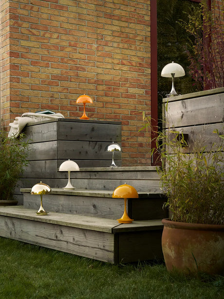 Panthella 160 Portable V3, chrome beige af Verner Panton - 2 - Jacobsen Plus