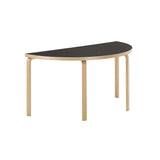 Aalto Table Half-Round 96, Ø150 cm fra Artek - Sort Linoleum - Jacobsen Plus