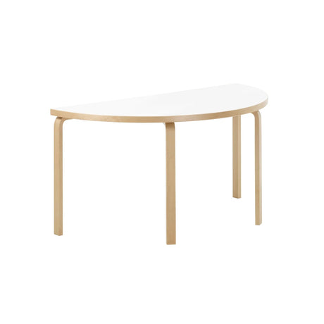 Aalto Table Half-Round 96, Ø150 cm fra Artek - Hvid Laminat - Jacobsen Plus