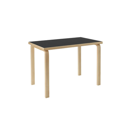 Aalto Table Rectangular 80B, 100x60 cm fra Artek - Sort Linoleum - Jacobsen Plus
