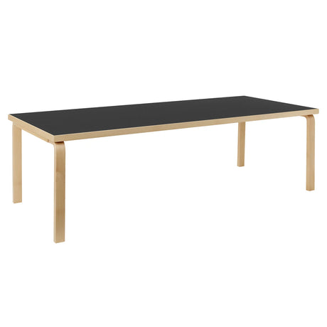 Aalto Table Rectangular 86A, 240x100 cm fra Artek - Sort Linoleum - Jacobsen Plus