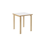 Aalto Table Square 80C, 60x60 cm fra Artek - Hvid Laminat - Jacobsen Plus