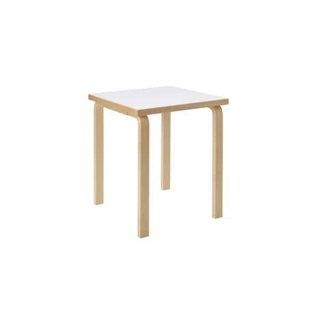 Aalto Table Square 80C, 60x60 cm fra Artek - Hvid Laminat - Jacobsen Plus