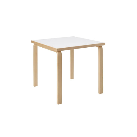 Aalto Table Square 81C, 75x75 cm fra Artek - Hvid Laminat - Jacobsen Plus
